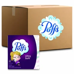 Puffs Ultra Soft Facial Tissue, 2-Ply, White, 72 Sheets/Box, 24 Boxes/Carton