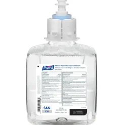 Purell Advanced Green Certified Foam Hand Sanitizer Refills For CS6 Touch-Free Hand Sanitizer Dispensers, Unscented, 40.6 Oz,, Case Of 2 Refills