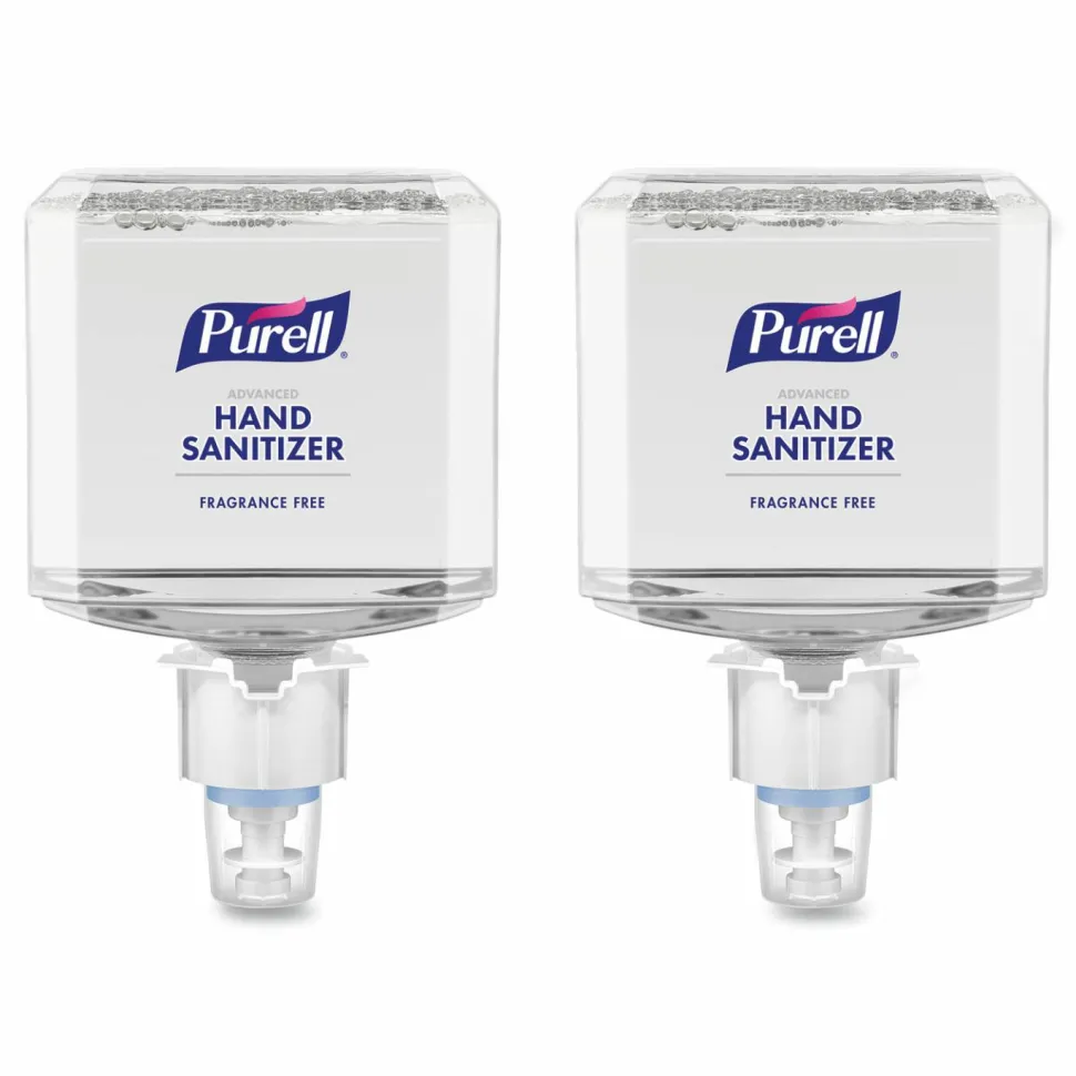 PURELL Advanced Hand Sanitizer Gentle and Free Foam, 1,200 mL Refill, Fragrance-Free, For ES4 Dispensers, 2/Carton