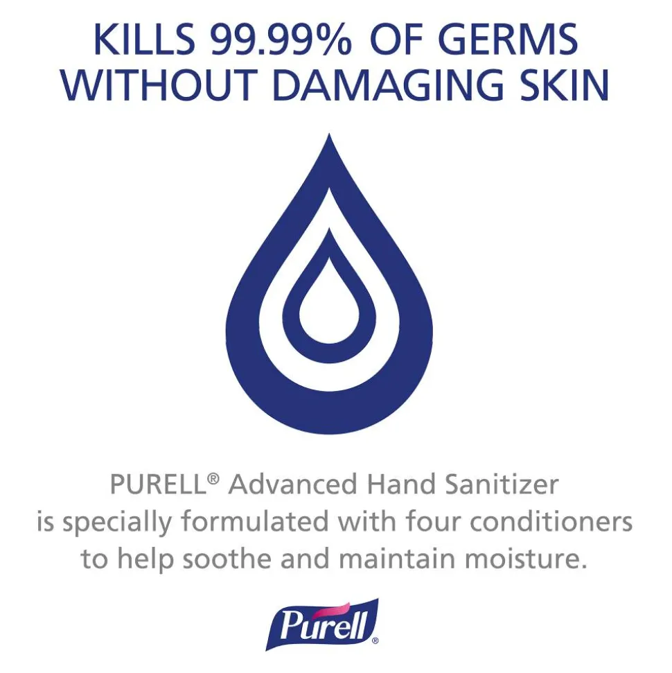 Purell Advanced Hand Sanitizer Foam, Clean Scent, 1200 mL Hand Sanitizer Foam Refill for Purell TFX Touch-Free Dispenser, Carton of 2