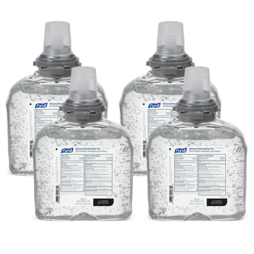 PURELL Advanced Hand Sanitizer Gel Refill, Refreshing Fragrance, 1200 mL, Case Of 4