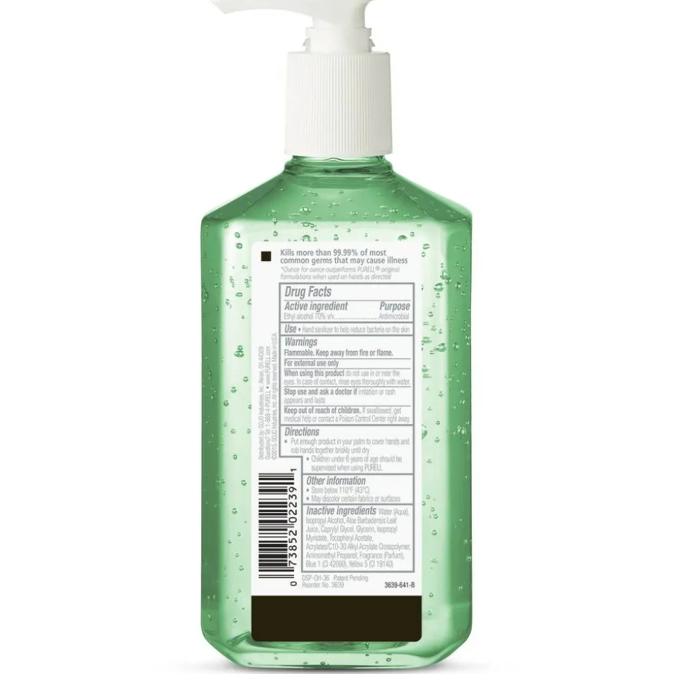 PURELL Advanced Hand Sanitizer Soothing Gel, 12 oz Pump Bottle, Fresh Scent