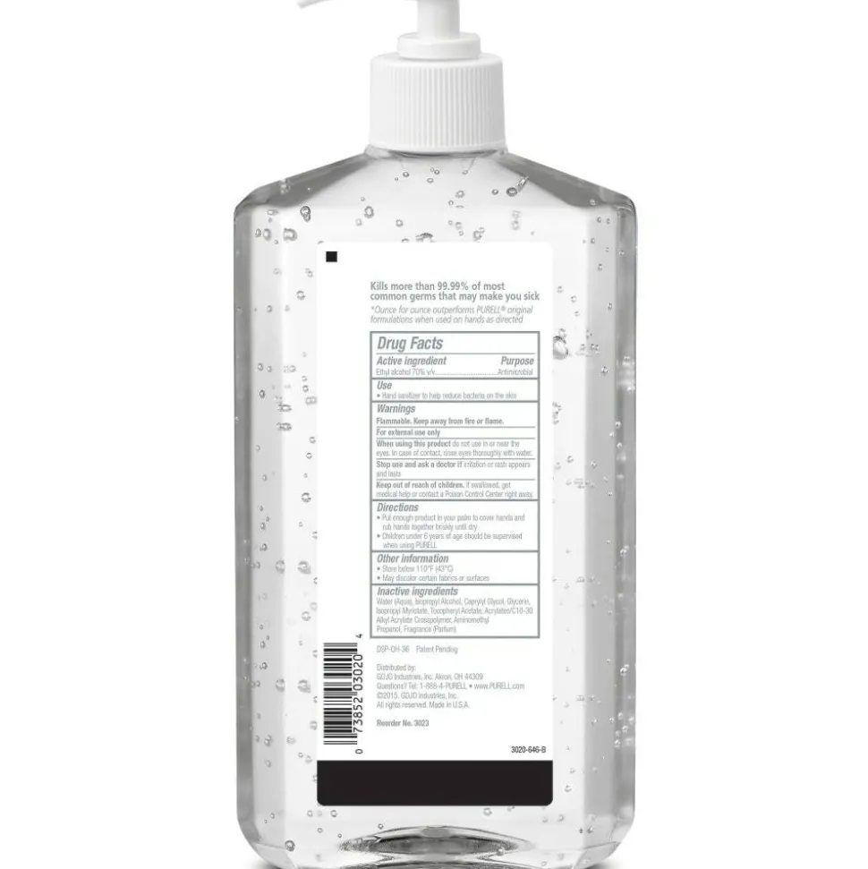 PURELL Advanced Hand Sanitizer Refreshing Gel for Workplaces, Clean Scent, 20 fl oz Pump Bottle – 3023-12