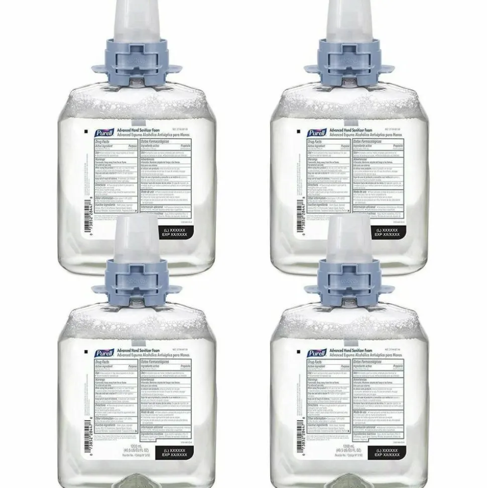 Purell Advanced Hand Sanitizer Foam Refills, 40.57 Oz, Pack Of 4 Refills