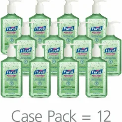 PURELL Advanced Hand Sanitizer Soothing Gel, Fresh Scent, 12 fl oz Pump Bottle, Case Of 12