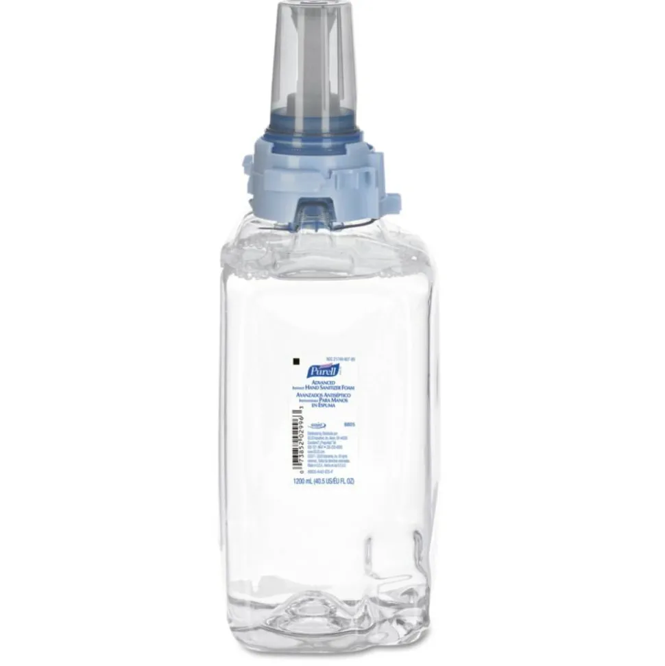 PURELL Advanced Hand Sanitizer Foam, For ADX-12, Dispensers, 40.58 zo (1,200 mL), Fragrance-Free