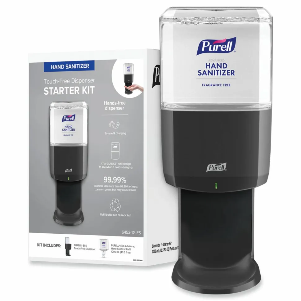PURELL Advanced Hand Sanitizer Foam ES6 Starter Kit, 1,200 mL Graphite