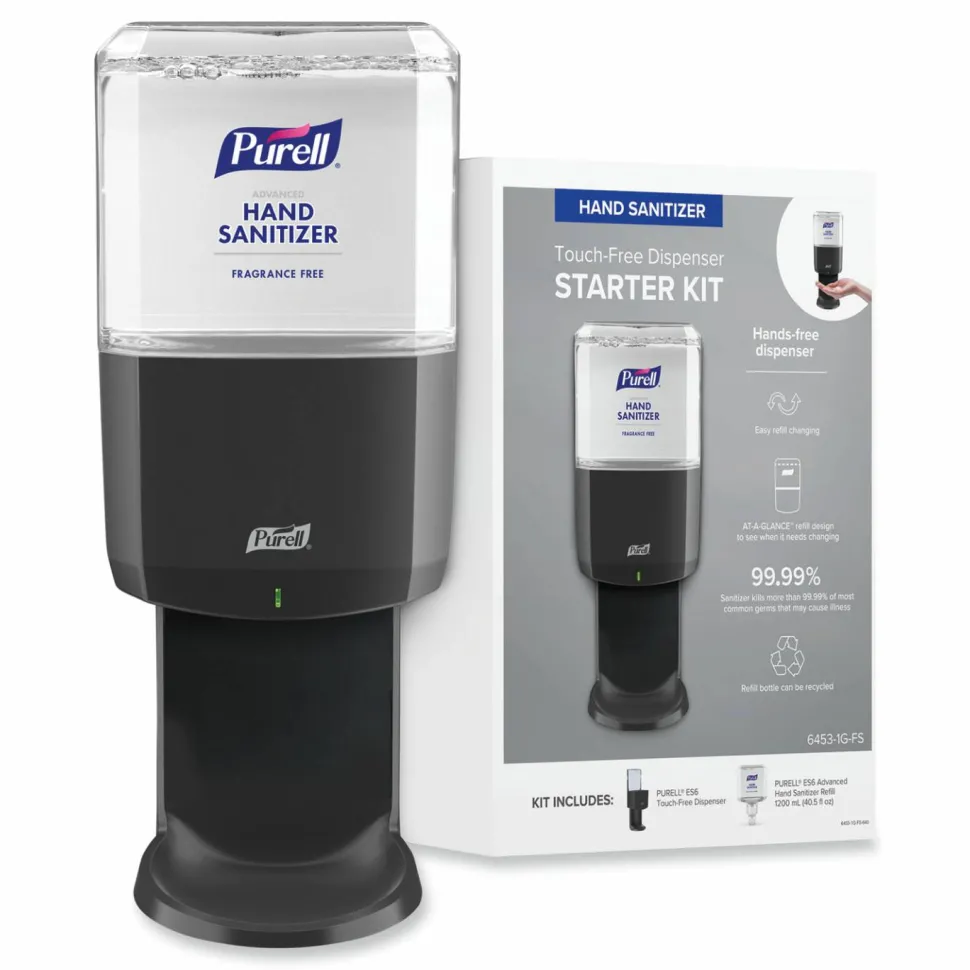 PURELL Advanced Hand Sanitizer Foam ES6 Starter Kit, 1,200 mL Graphite