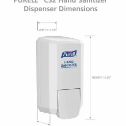 PURELL CS2 Hand Sanitizer Dispenser, 1,000 mL, 5.14 x 3.83 x 10, White, 6/Carton