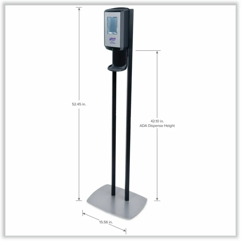 Purell CS6 Touch-Free Dispenser Floor Stand, For Hand Sanitizer, Graphite, 7416-DS