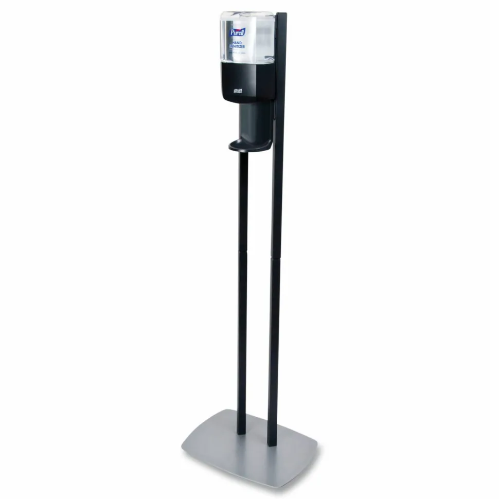 PURELL ES8 Hand Sanitizer Floor Stand with Dispenser, 1,200 mL, 13.5 x 5 x 28.5, Graphite/Silver