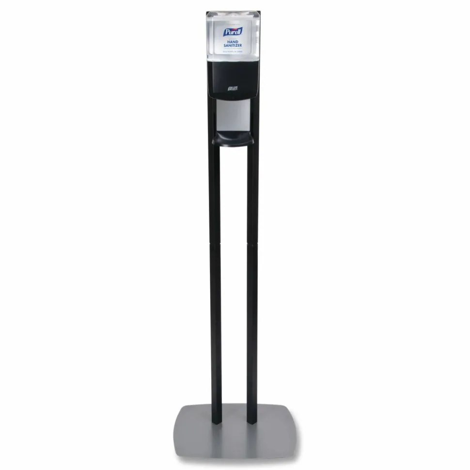 PURELL ES8 Hand Sanitizer Floor Stand with Dispenser, 1,200 mL, 13.5 x 5 x 28.5, Graphite/Silver