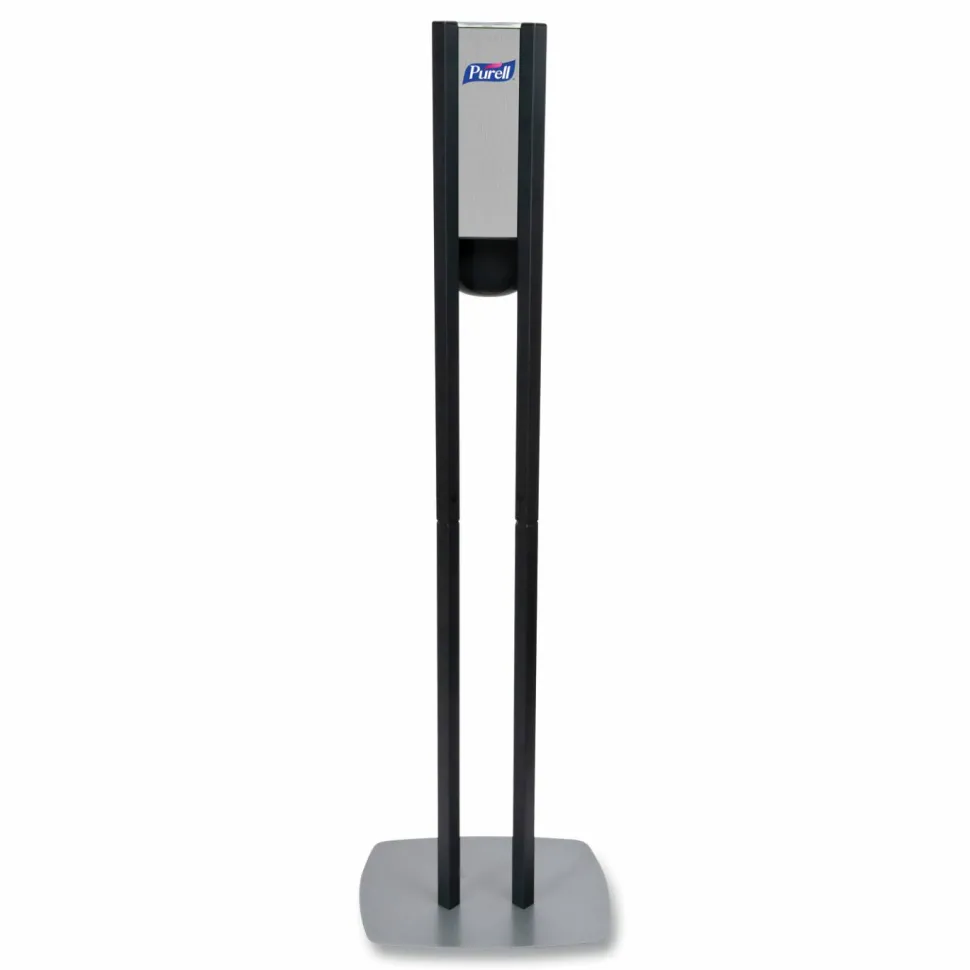 PURELL ES8 Hand Sanitizer Floor Stand with Dispenser, 1,200 mL, 13.5 x 5 x 28.5, Graphite/Silver