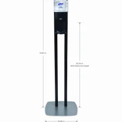 Purell ES6 Touch-Free Dispenser Floor Stand, For Hand Sanitizer, Graphite, 7216-DS