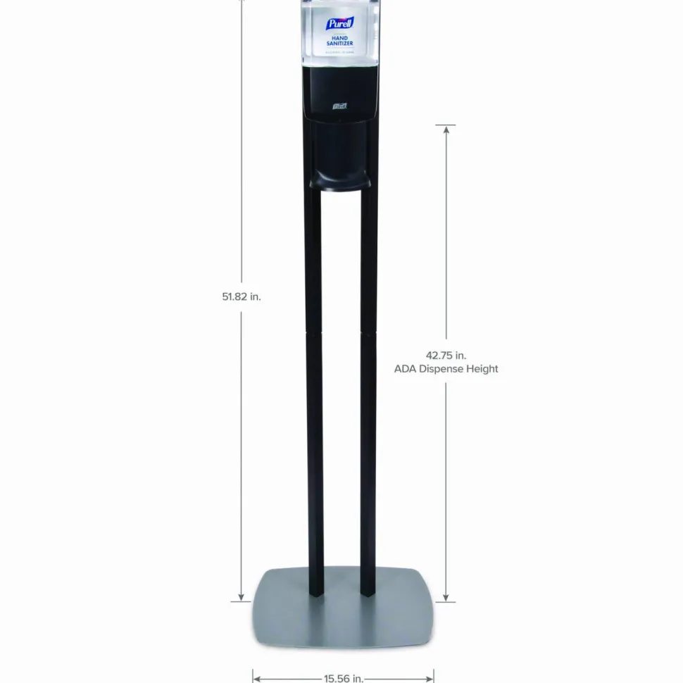 Purell ES6 Touch-Free Dispenser Floor Stand, For Hand Sanitizer, Graphite, 7216-DS