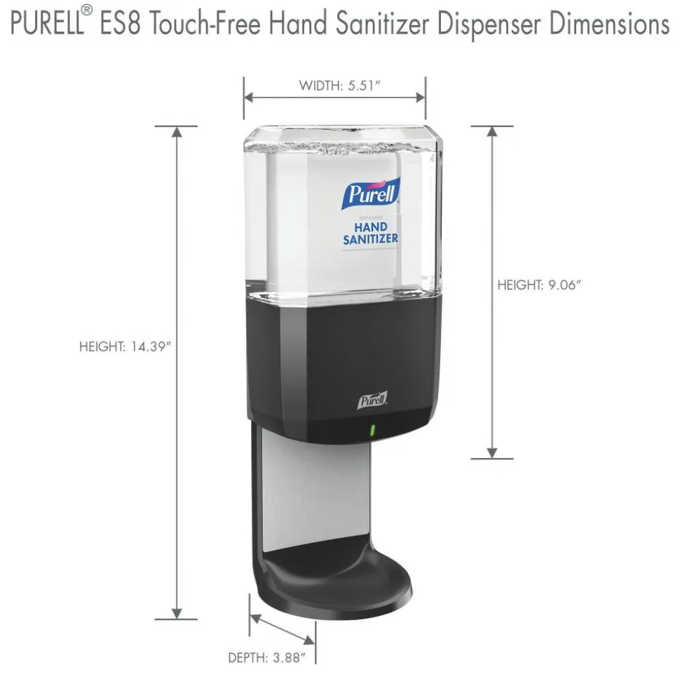 Purell ES8 Wall-Mount Hand Sanitizer Dispenser, Graphite