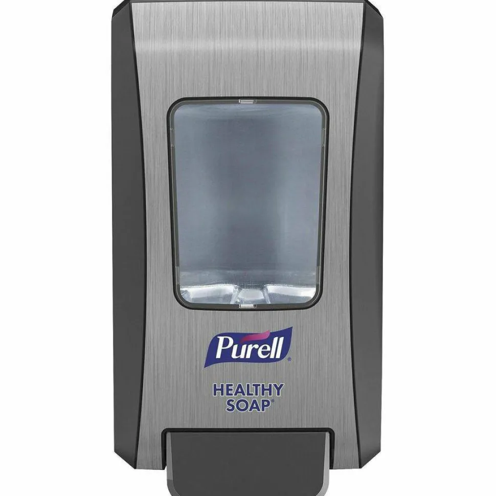PURELL FMX-20 Soap Push-Style Dispenser, 2,000 mL, 6.5 x 4.65 x 11.86, Graphite/Chrome, 6/Carton