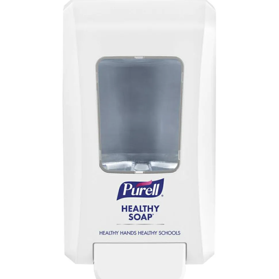 PURELL FMX-20 Soap Push-Style Dispenser, 2,000 mL, 4.68 x 6.5 x 11.66, For K-12 Schools, White, 6/Carton
