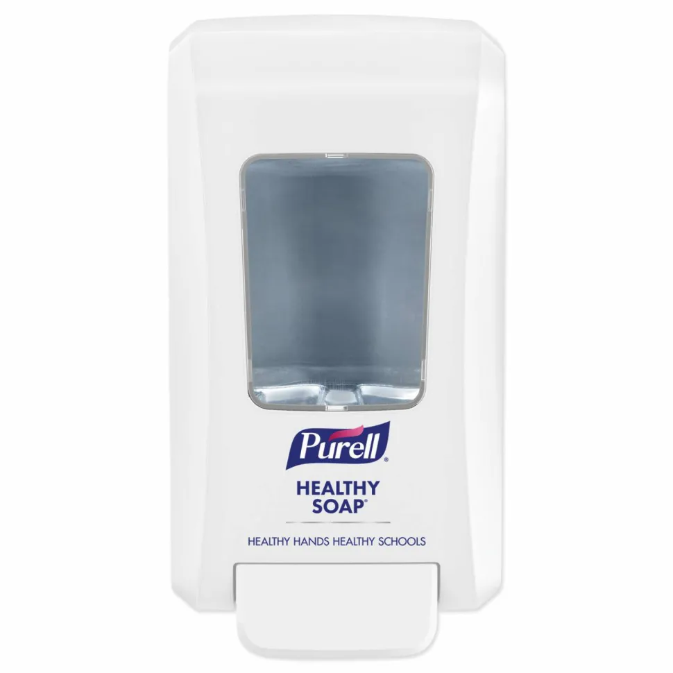 PURELL FMX-20 Soap Push-Style Dispenser, 2,000 mL, 4.68 x 6.5 x 11.66, For K-12 Schools, White, 6/Carton