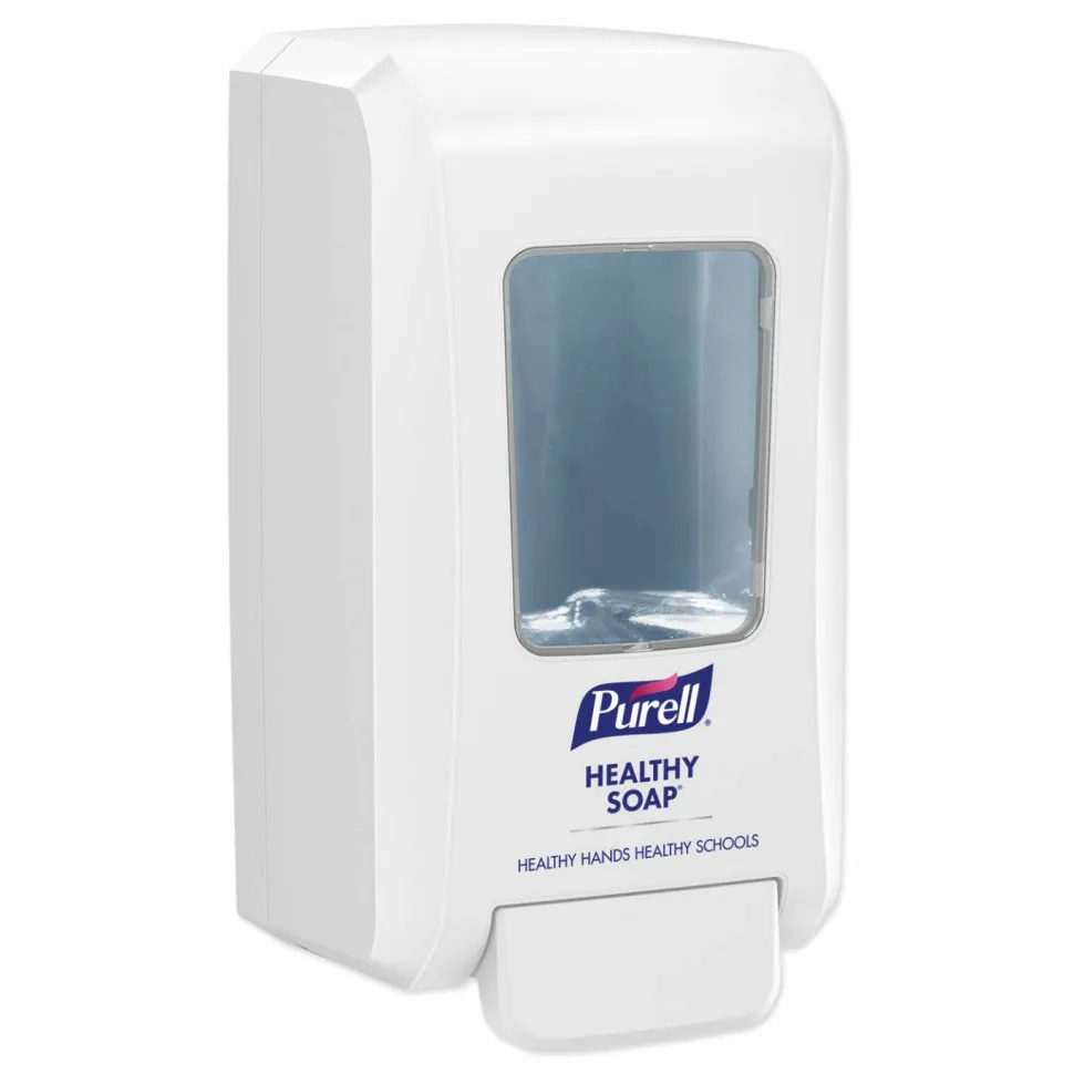 PURELL FMX-20 Soap Push-Style Dispenser, 2,000 mL, 4.68 x 6.5 x 11.66, For K-12 Schools, White, 6/Carton