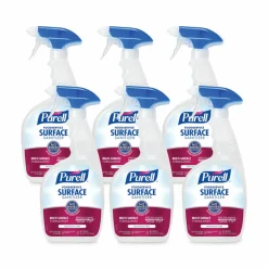PURELL Foodservice Surface Sanitizer, Fragrance-Free, 32 oz Capped Bottle with Spray Trigger Included in Carton, 6/Carton