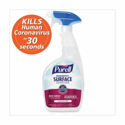 PURELL Foodservice Surface Sanitizer, Fragrance-Free, 32 oz Capped Bottle with Spray Trigger Included in Carton, 6/Carton