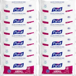Purell Foodservice Surface Sanitizing Wipes, Fragrance Free, 7-7/16” x 9”, White, 72 Wipes Per Flowpack, Case Of 12 Packs