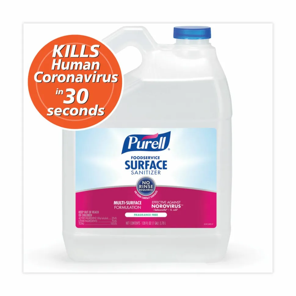 PURELL Foodservice Surface Sanitizer, Fragrance-Free, 1 gal Bottle