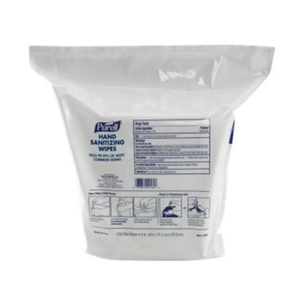 Purell Hand Sanitizing Wipes, Unscented, 1200 Wipes Per Pack, Carton Of 2 Packs