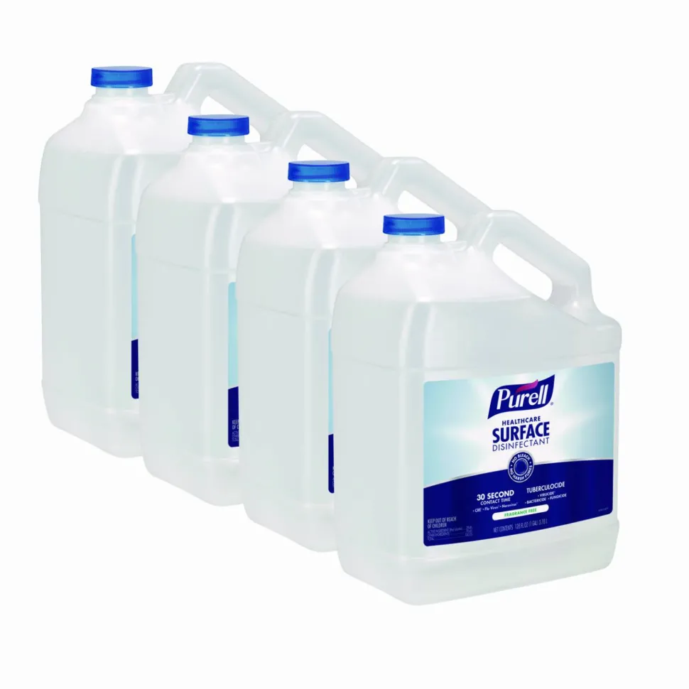 PURELL Healthcare Surface Disinfectant, Fragrance-Free, 128 oz Bottle, 4/Carton