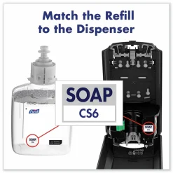 PURELL HEALTHY SOAP Mild Foam Refill, For CS6 Dispensers, Fragrance-Free, 1,200 mL, 2/Carton