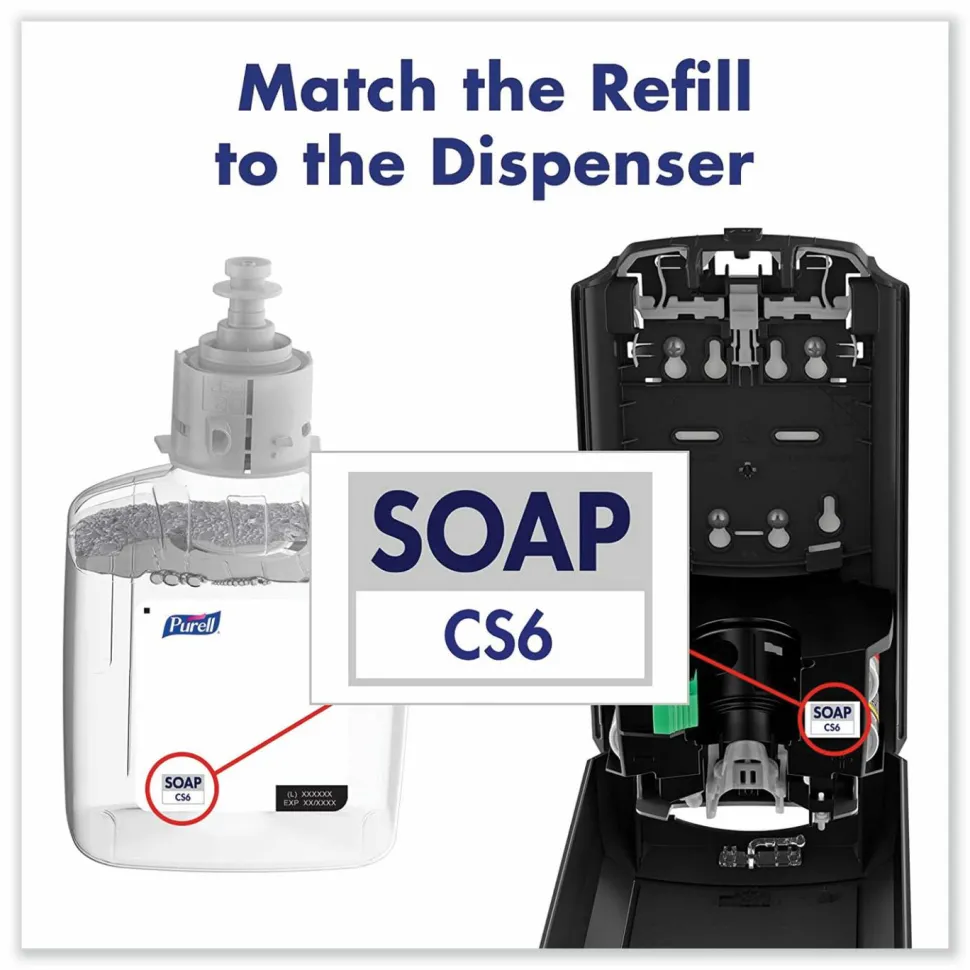 PURELL HEALTHY SOAP Mild Foam Refill, For CS6 Dispensers, Fragrance-Free, 1,200 mL, 2/Carton
