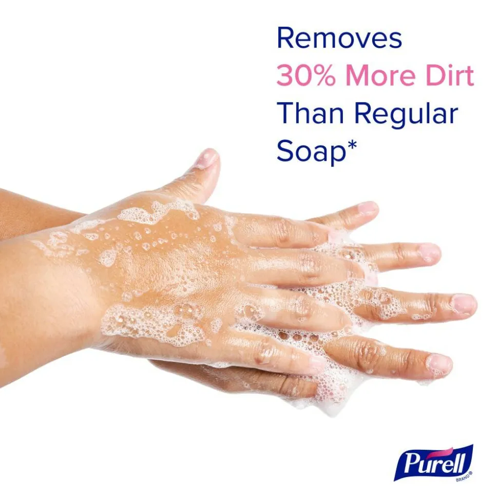 PURELL HEALTHY SOAP With CLEAN RELEASE Technology Foam ES10 Refills, Fragrance Free, 1200 mL, Clear, Case Of 2 Refills
