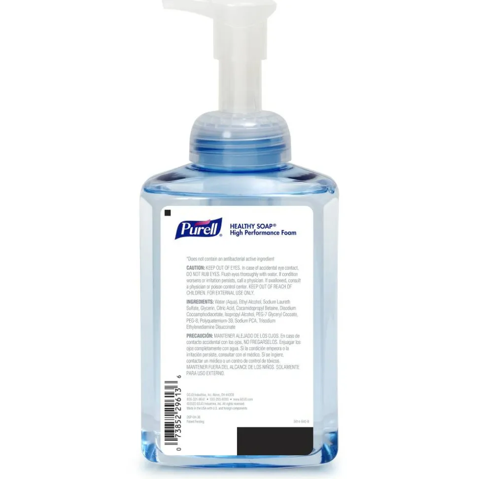 PURELL High Performance HEALTHY SOAP Foam, Fragrance Free, 17.4 Oz, Pack Of 4 Bottles