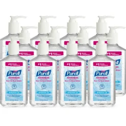 Purell Instant Hand Sanitizer, 12 Oz. Pump Bottles, Case Of 12