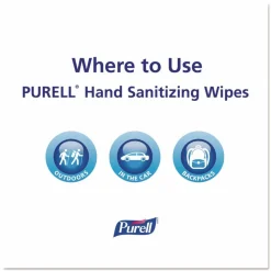 PURELL Sanitizing Hand Wipes, Individually Wrapped, 5 x 7, Unscented, White, 4,000 Wipes/Carton