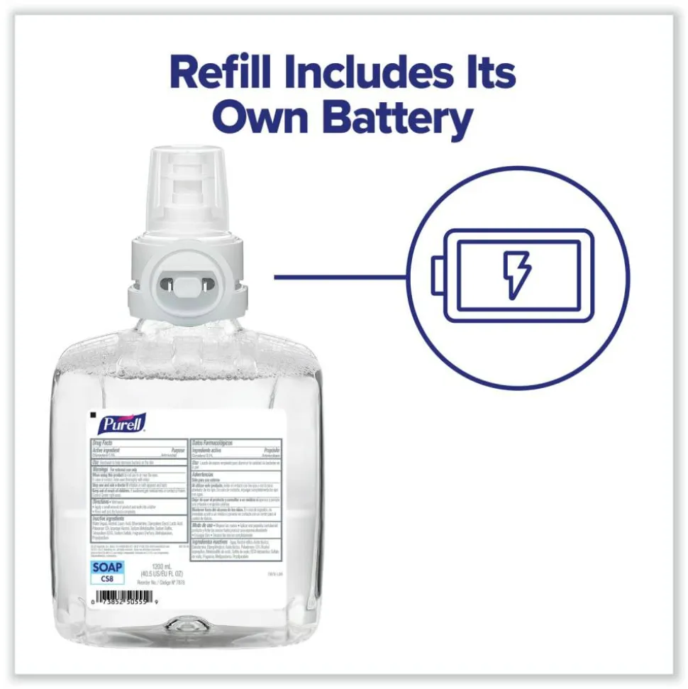 PURELL Waterless Surgical Scrub Gel Hand Sanitizer, 40.58oz (1,200 mL) Refill Bottle, Fragrance-Free, For CS-8 Dispenser, 2/Carton