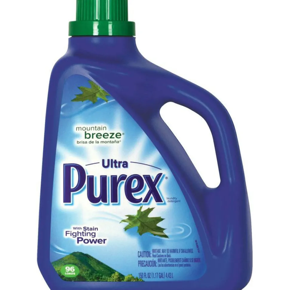 Purex Liquid Laundry Detergent, Mountain Breeze Scent, 150 oz Bottle, 4/Carton