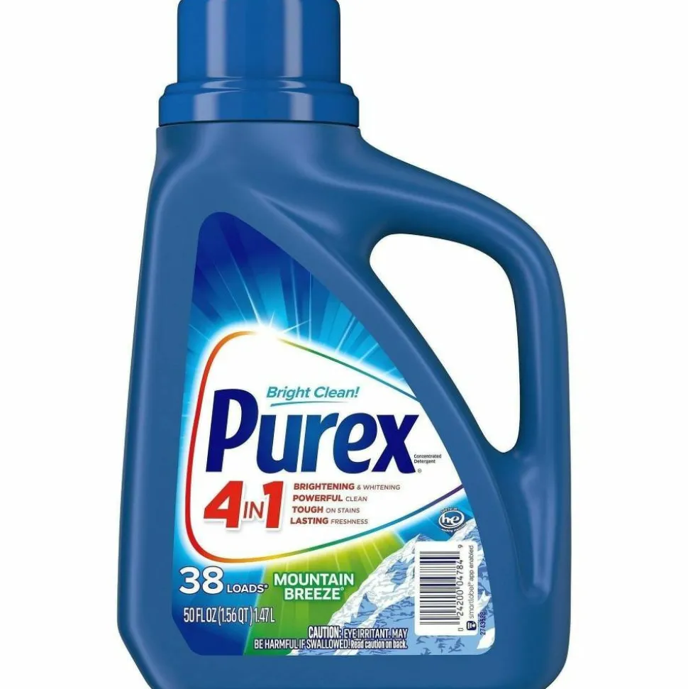 Purex Mountain Scent Liquid Detergent, Concentrate, 50 fl oz, Case of 6