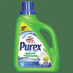 Purex Ultra Natural Elements HE Liquid Detergent, Linen & Lilies Scent, 75 Oz Bottle