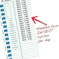 Pyramid Time Systems, 35100-10, Genuine and Authentic pack of 100 Time Cards, Use with Pyramid Side Loading Time Clocks, Models 3500, 3600SS and 3700