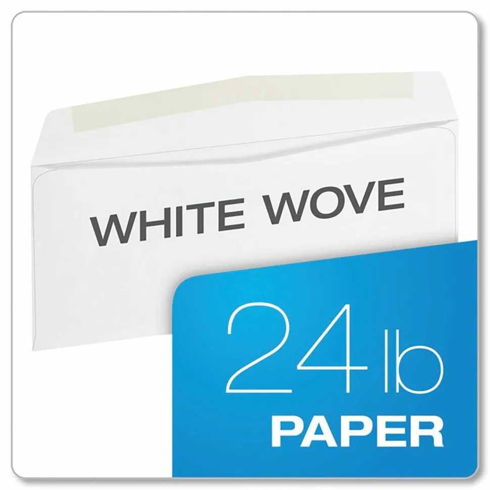 Quality Park #10 Business Envelopes, Gummed Seal, White, Box Of 500