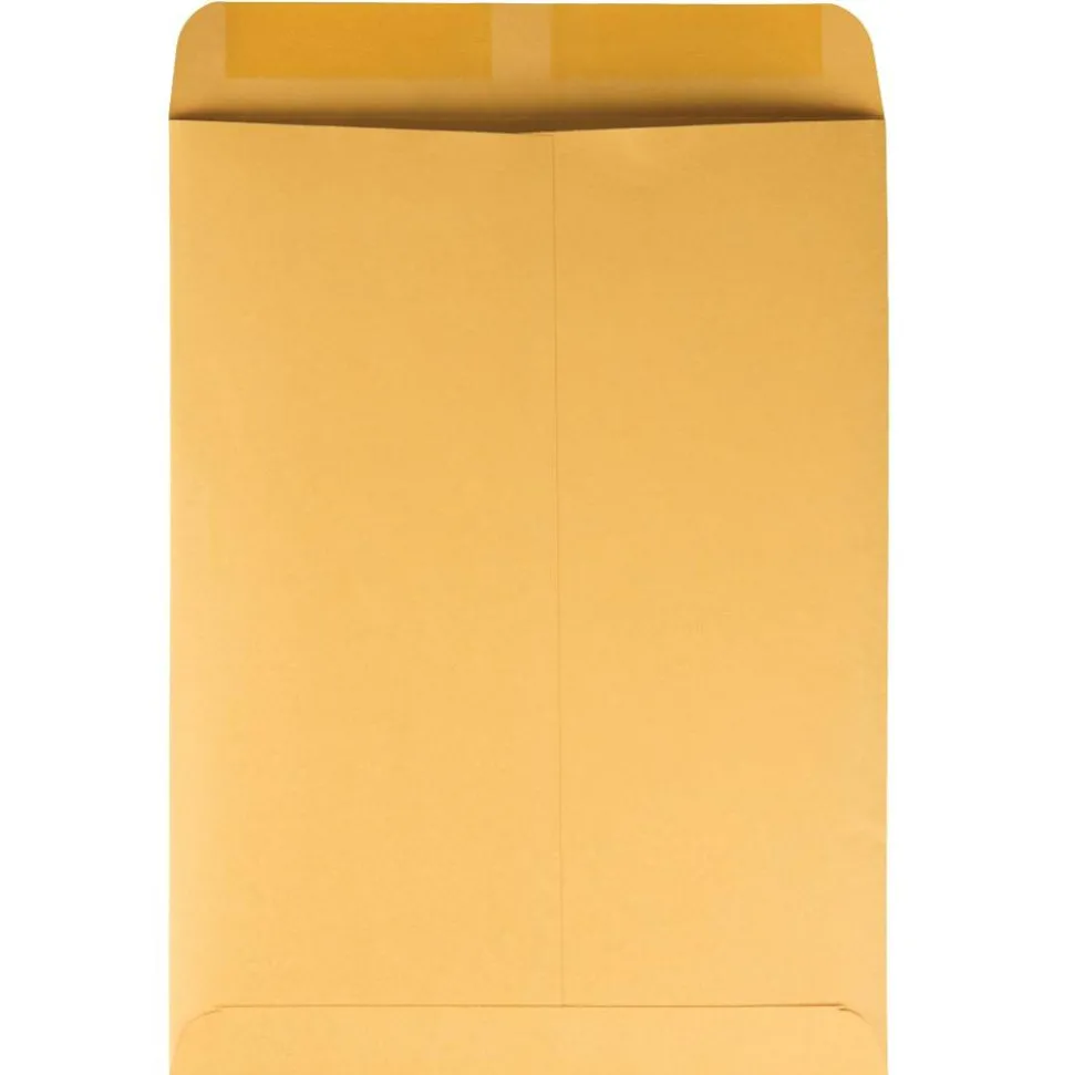 Quality Park Catalog Envelopes With Gummed Closure, 9" x 12", Brown, Box Of 250