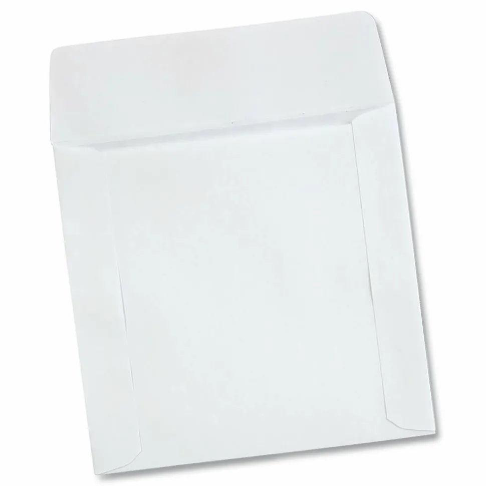 Quality Park CD/DVD Envelopes, 4 7/8" x 5", White, Box Of 100