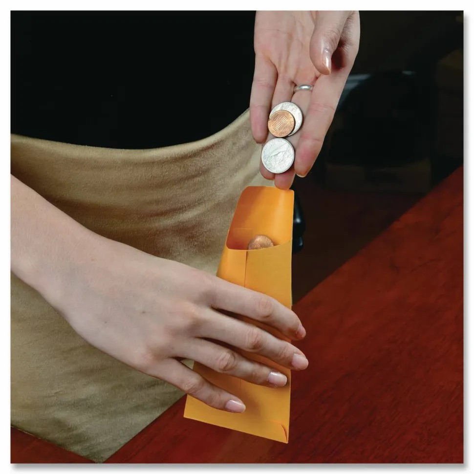 Quality Park #1 Coin Envelopes, Brown Kraft, Box Of 500