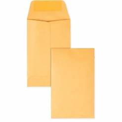 Quality Park #1 Coin Envelopes, Brown Kraft, Box Of 500