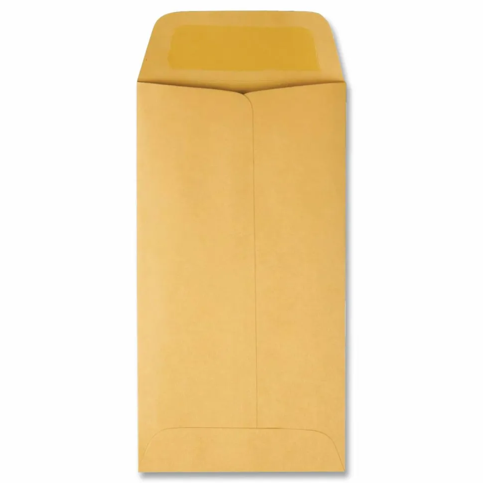Quality Park Coin Envelopes, 2 1/2" x 4 1/4", Brown Kraft, Box Of 500