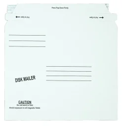 Quality Park Economy Disk/CD Mailers - CD/DVD - 6" Width x 8 5/8" Length - Self-sealing - White - Fiberboard - 25 / Box