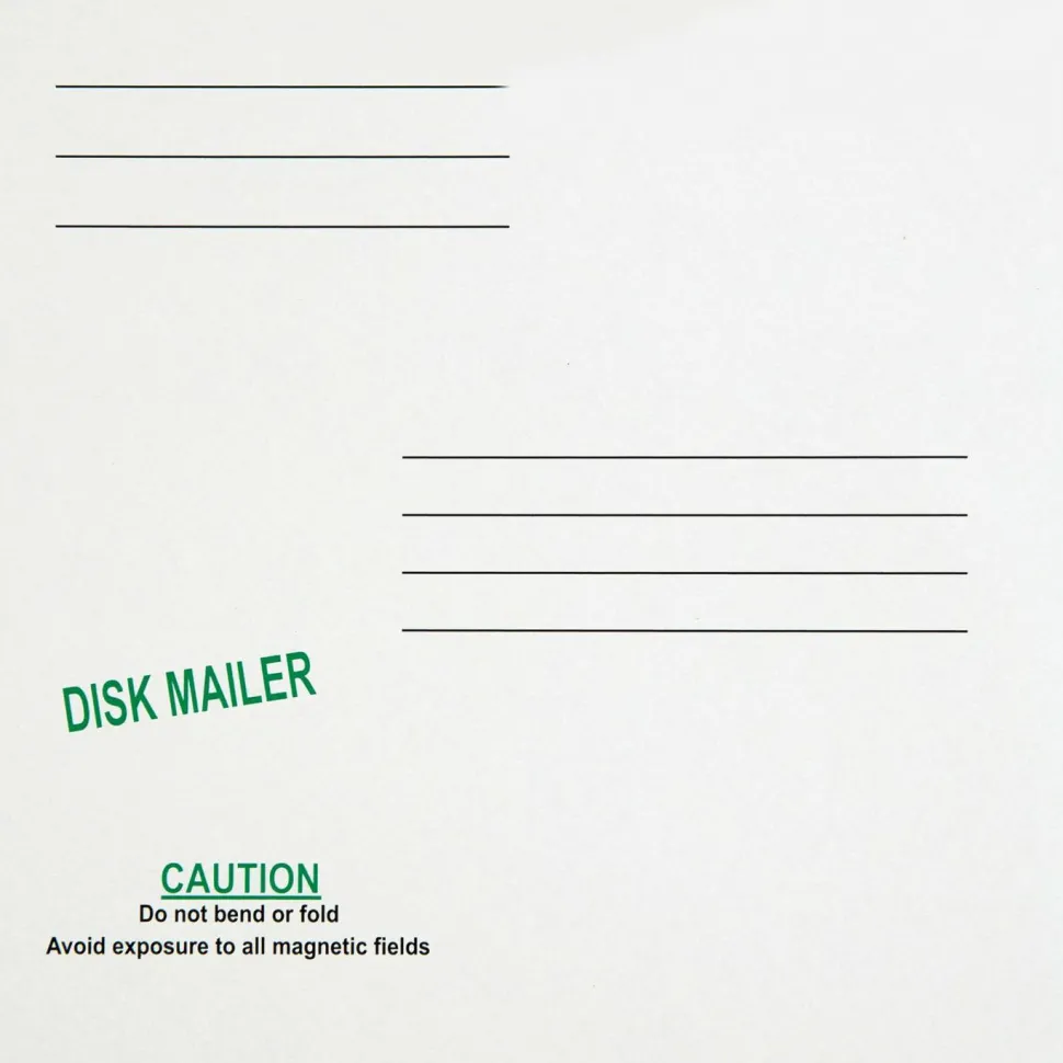 Quality Park 5 1/4" Economy Disk Mailers - Disc/Diskette - 6" Width x 5 7/8" Length - Paperboard - 10 / Pack - White