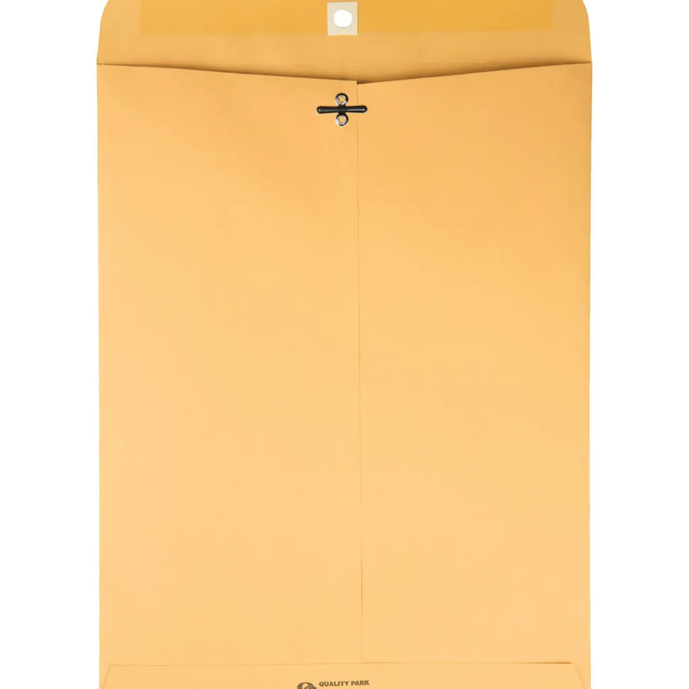Quality Park Envelopes, 10" x 13", Clasp Closure, Brown, Box Of 100, QUA37797